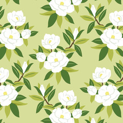 Japanese magnolia flower pattern