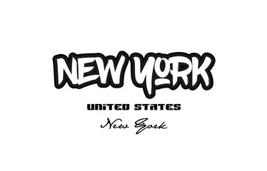 United States new york city graffitti font typography design