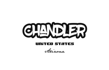 United States chandler arizona city graffitti font typography design