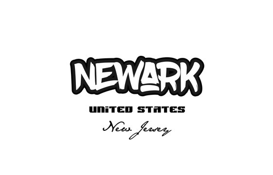 United States Newark New Jersey City Graffitti Font Typography Design