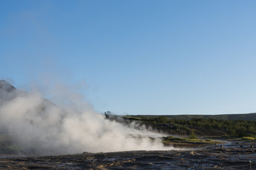 Fototapeta na wymiar Valley of Geysers in Iceland