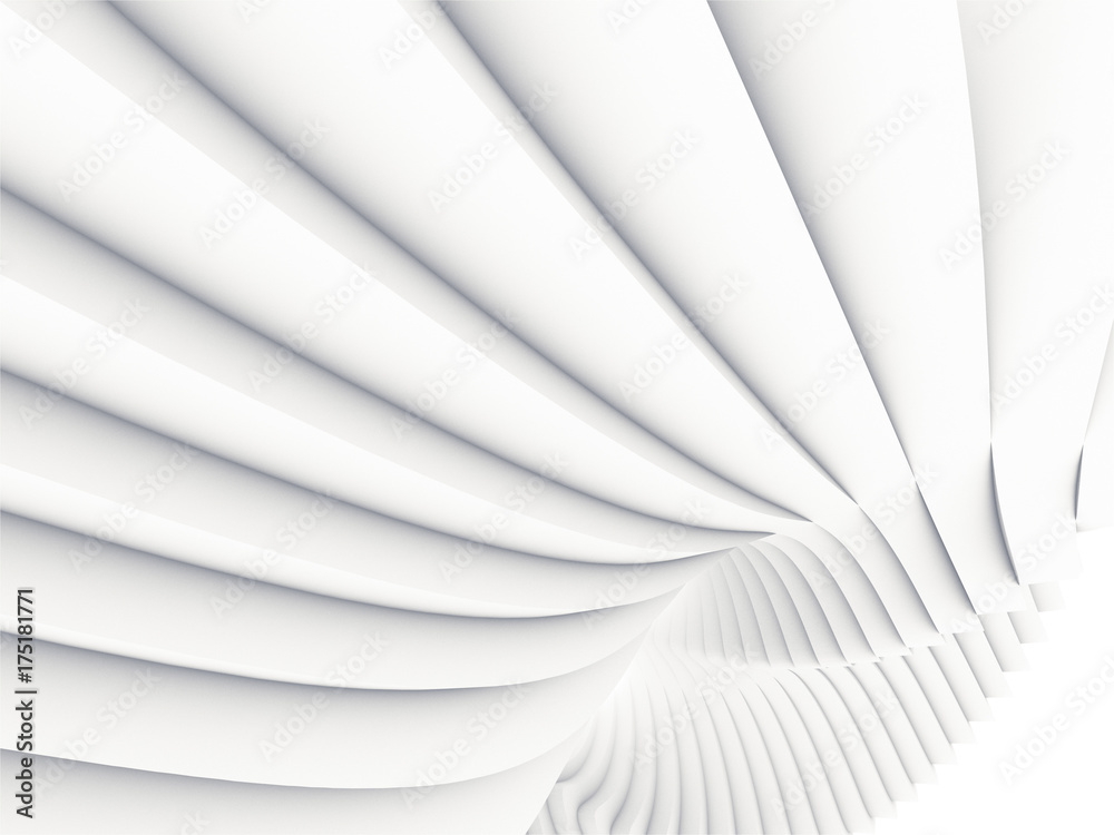 Poster white stripe pattern futuristic background. 3d render illustration
