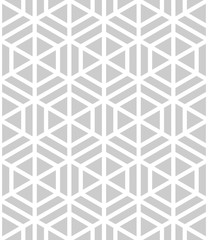 Abstract geometric background. Hexagonal mesh with embedded cells. Vector seamless illustration. Rhythmic repeating pattern. Modern style for geometric templates.