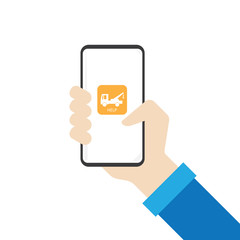 call help car service with application mobile phone