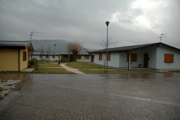 Naklejka premium wooden village