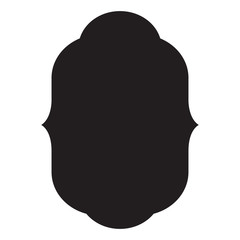 heraldic black silhouette decorative frame
