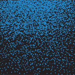 Blue texture on a black background. Blue explosion of confetti. Design element. Vector illustration.