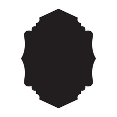 heraldic black silhouette decorative frame