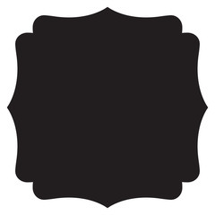 heraldic black silhouette decorative frame