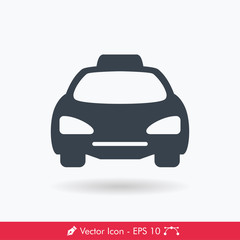 Simple Taxi (Car) Sign Icon / Vector