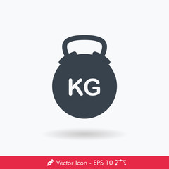 Kettlebell (Weight) Icon / Vector