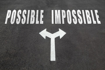 Fototapeta premium Possible or impossible choice concept