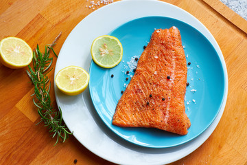 Salmon lemon and marinade