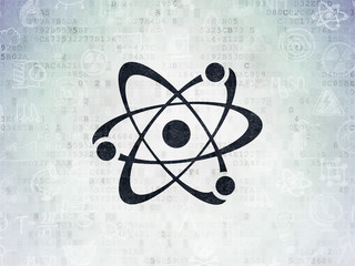 Science concept: Molecule on Digital Data Paper background