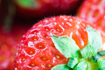Detail of red ripe strawberry