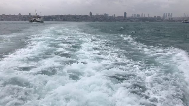 a view from the back grotto of the bosphorus in istanbul
