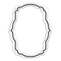 heraldic monochrome silhouette decorative frame and dotted