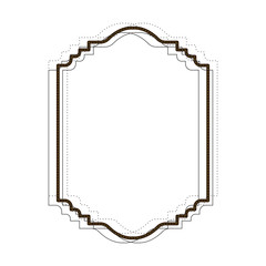 heraldic monochrome silhouette decorative frame and dotted