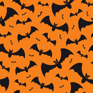 Seamless background with bats