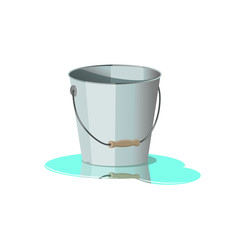 bucket-with-water-flat-vector
