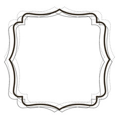 heraldic monochrome silhouette decorative frame and dotted