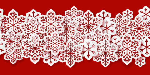 Seamless snowflake border for Your design