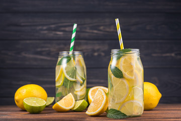 Cooling drink lemonade glass
