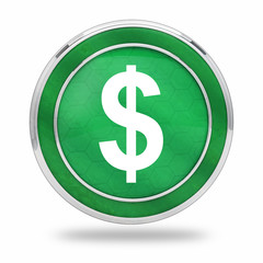 Obraz premium bouton dollar vert