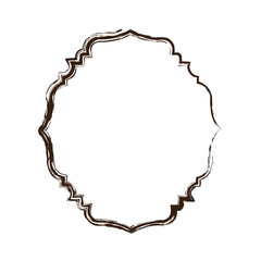 heraldic monochrome silhouette decorative frame and blurred