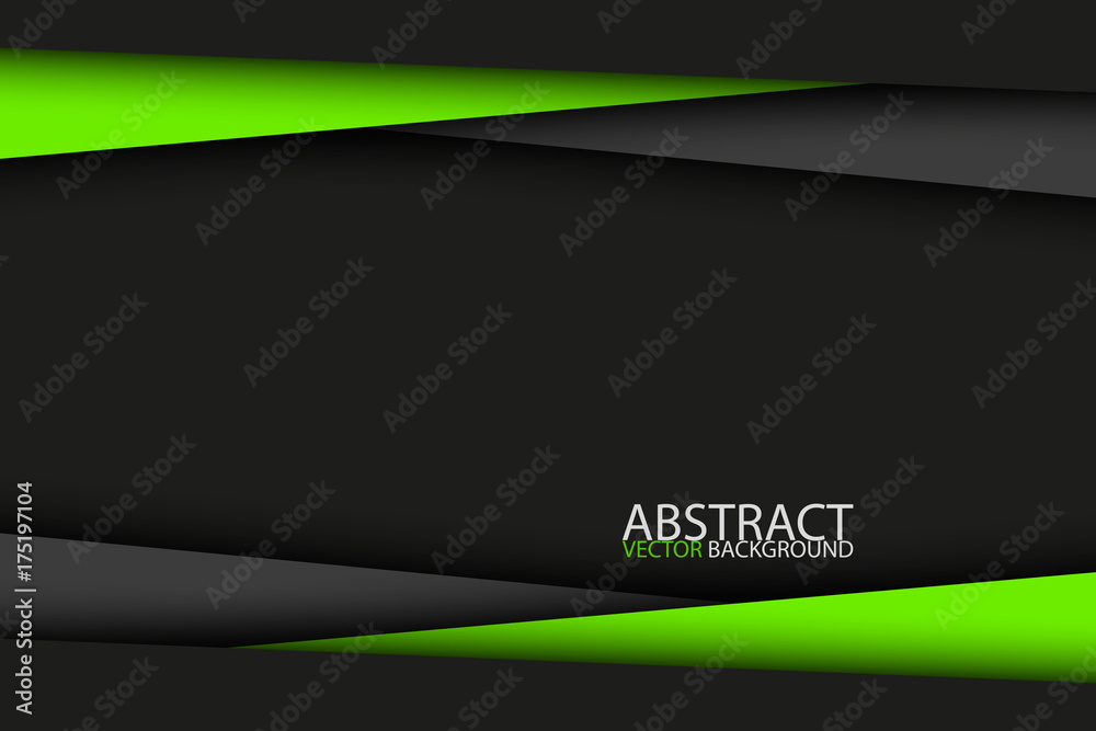 Canvas Prints black and green modern material design, vector abstract widescreen background