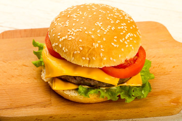 Burger with cheese