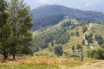 Fototapeta na wymiar Carpathian mountains in Ukraine