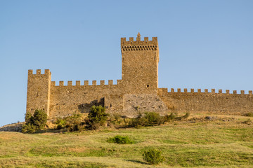Fototapeta na wymiar Genoese fortress in the city of Sudak