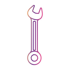 spanner flat icon gradient color silhouette from purple to red