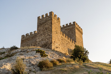 Fototapeta na wymiar Genoese fortress in the city of Sudak