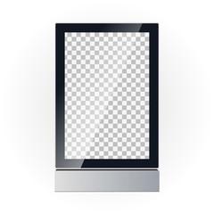 Vector template of a advertising board display. Outdoor advertising. Light box.
