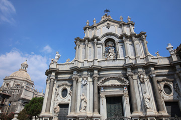 Fototapeta na wymiar Cathedral of Santa Agatha in Catania. Sicily