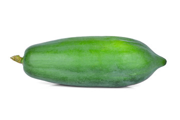 whole of green papaya isolated on white background