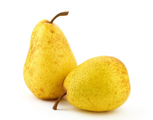 pears one on white background
