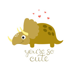 Cute dino illustration