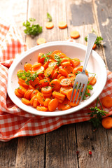 grilled carrot with parsley