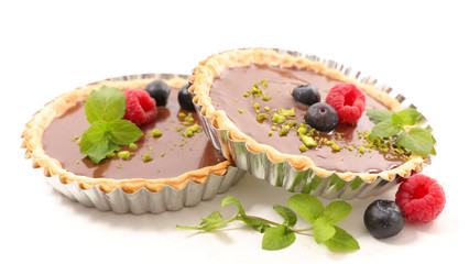 chocolate tart and berry