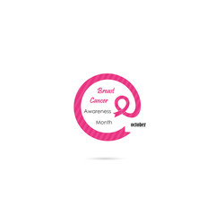Breast Cancer October Awareness Month Campaign Background.Women health vector design.Breast cancer awareness logo design.Breast cancer awareness month icon.Realistic pink ribbon.