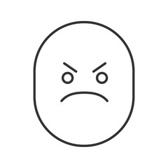 Angry smile linear icon