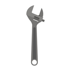 adjustable wrench flat icon colorful silhouette