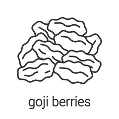 Dried goji berries linear icon