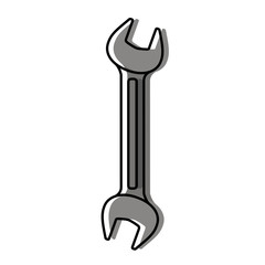 wrench flat icon watercolor silhouette