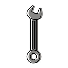 spanner flat icon watercolor silhouette