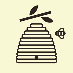 Beehive and bee