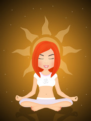 spiritual girl in meditation